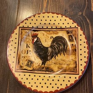 Sakura Retro Rooster Plate